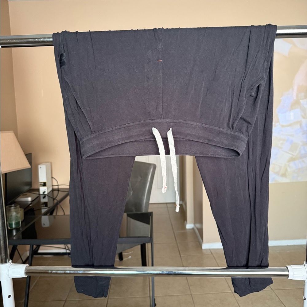 Saxx Black Joggers with White Drawstring